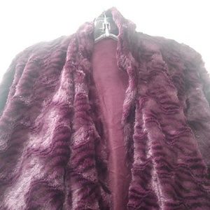 Purple and black tiger striped cape
